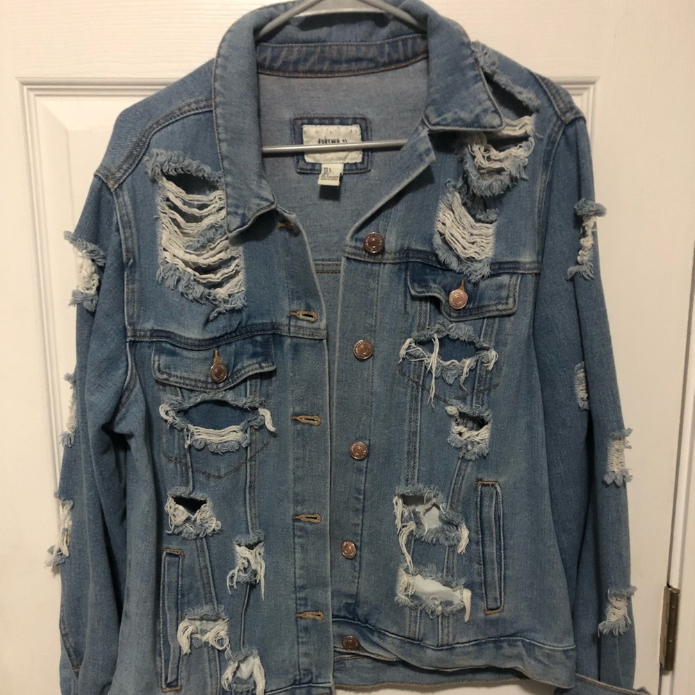 Distressed Denim Jacket